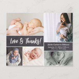 Lámina Budget Love and Gracias Collage de fotos Baby Show