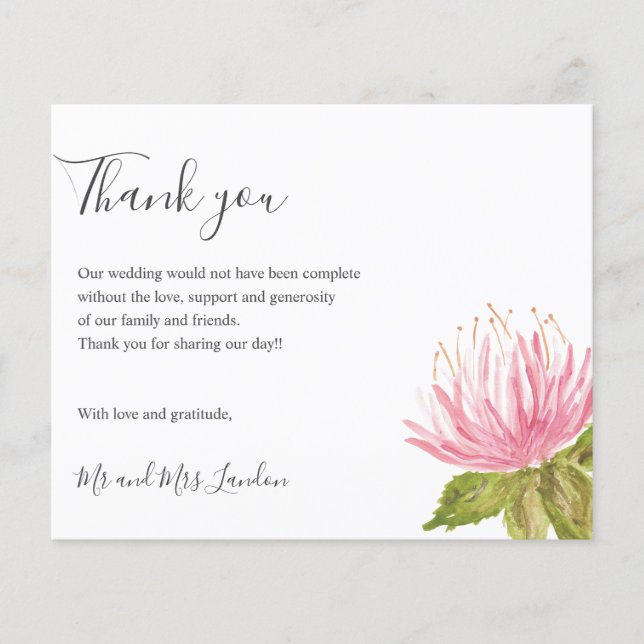 Lámina BUDGET Lovely Boda de flores verdes rosadas gracia (Anverso)