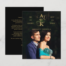 Lámina Budget Luxury Faux Golden Fancy Calligraphy Photo
