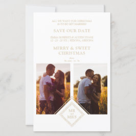 Lámina Budget Luxury Merry Christmas 2 Photos Collage