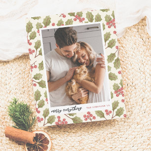 Lámina Budget Merry Everything Navidades Holly Photo