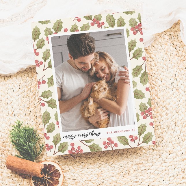 Lámina Budget Merry Everything Navidades Holly Photo (Subido por el creador)