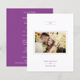 Lámina Budget Minimalist Elegant Photo Script Wedding