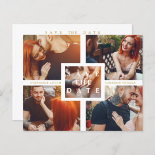 Lámina Budget Minimalist Modern Collage 5 Custom Photos