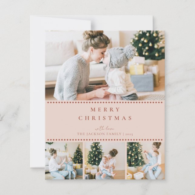 Lámina BUDGET Modern Blush Multi Photo Christmas (Anverso)