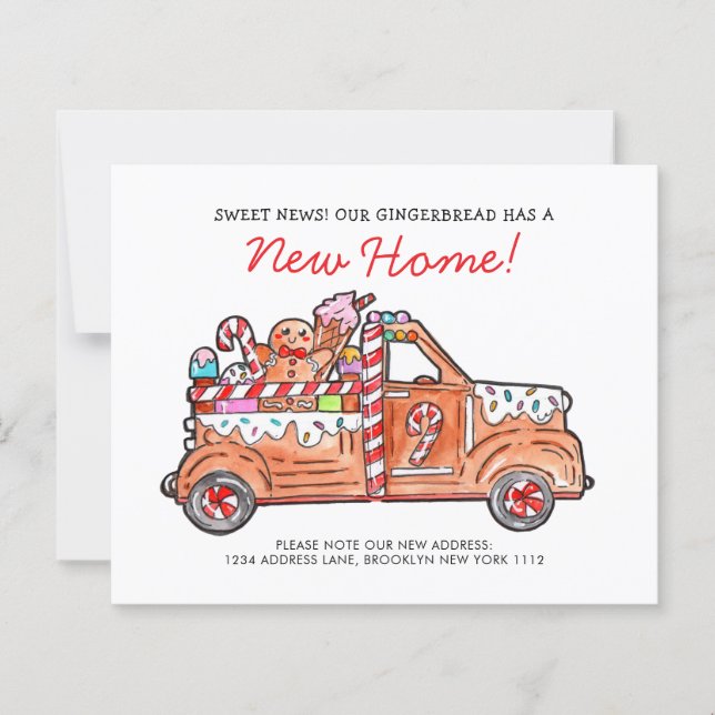 Lámina BUDGET Modern Gingerbread Truck Sweet News Moving (Anverso)