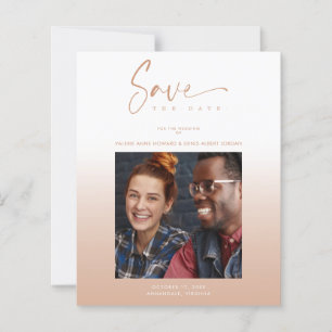 Lámina Budget Modern Gradient Minimalist Photo Couple