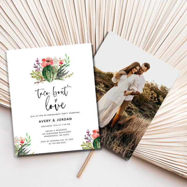 Lámina Budget Modern Taco Bout Love Engagement Party (Subido por el creador)