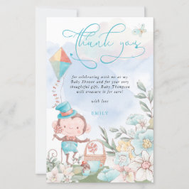 Lámina Budget Monkey Boy Baby Shower Picnic Gracias