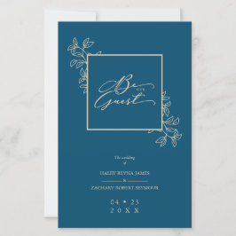 Lámina Budget Navy Trendy Modern Branches Gold Photo