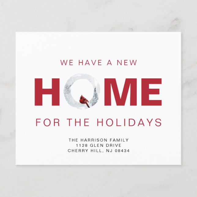 Lámina Budget New Home Red Cardinal Holiday Announcement (Anverso)