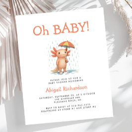 Lámina Budget Oh Baby Cute Axolotl Baby Shower