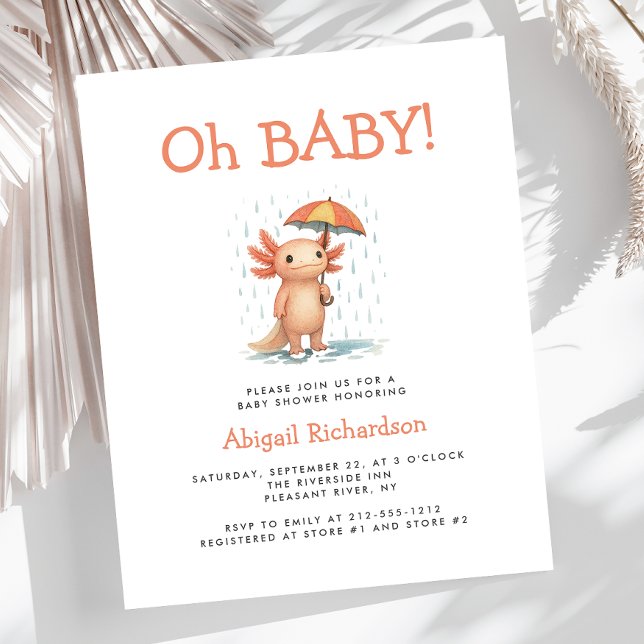 Lámina Budget Oh Baby Cute Axolotl Baby Shower (Subido por el creador)