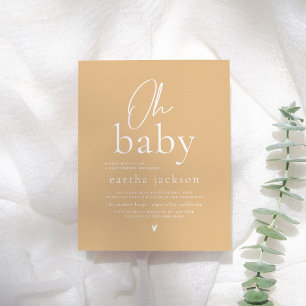 Lámina Budget Oh Baby Groovy Yellow Floral Baby Shower
