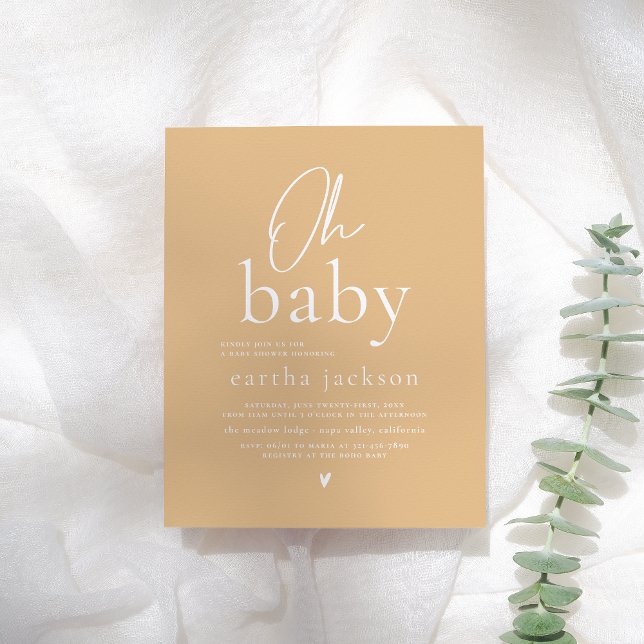 Lámina Budget Oh Baby Groovy Yellow Floral Baby Shower (Subido por el creador)