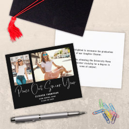 Lámina Budget Peace Out 2 Photo 2022 Grad Black Announce