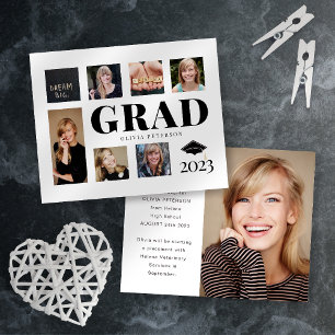 Lámina BUDGET Photo Collage Graduate Announcement