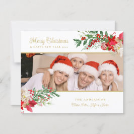 Lámina Budget Poinsettias Photo Classic Merry Christmas