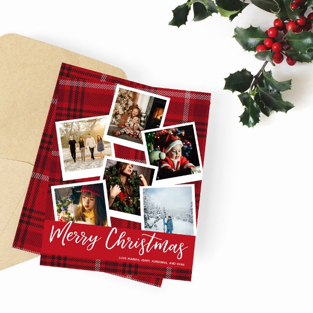 Lámina Budget Red Plaid Instant Multi Photo Christmas (Subido por el creador)