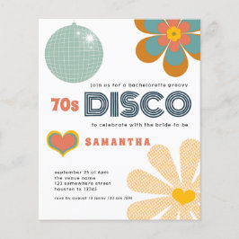 Lámina Budget Retro 70 Disco Bachelorette Party White