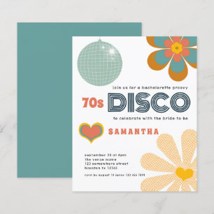 Lámina Budget Retro 70 Disco Bachelorette Party White