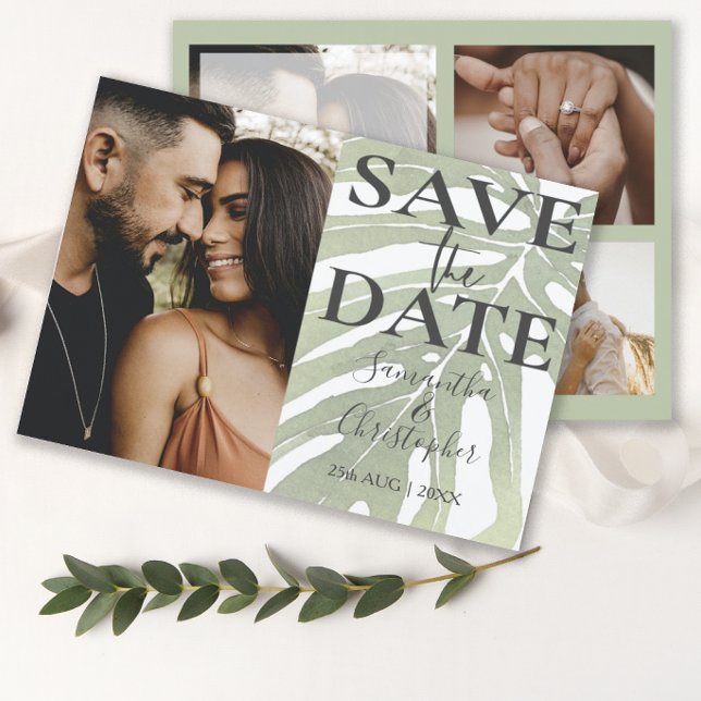 Lámina Budget | Save the Date Tropical Foliage Wedding (Subido por el creador)