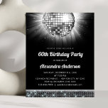 Lámina Budget Silver 60th Birthday Party Disco Ball de lo<br><div class="desc">Prepárese para deslumbrar y pasar la noche con nuestra Invitación Disco Ball de la fiesta de cumpleaños número 70 de Silver 60th Birthday. Esta invitación es el epítome de la elegancia y la nostalgia, perfecta para celebrar un hito de cumpleaños número 60 con un toque de los años 70. El...</div>