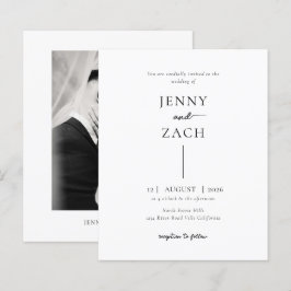 Lámina BUDGET Simple Modern Photo Wedding