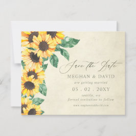 Lámina Budget Sunflowers Garden Floral Save the Date