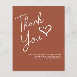 Lámina Budget Terracotta Baby Shower Gracias