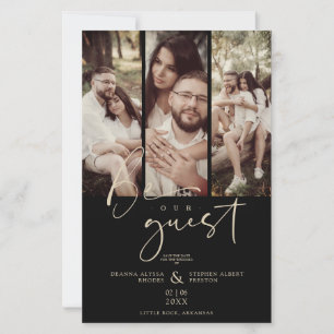 Lámina Budget Trendy Modern 3 Wedding Collage Photos