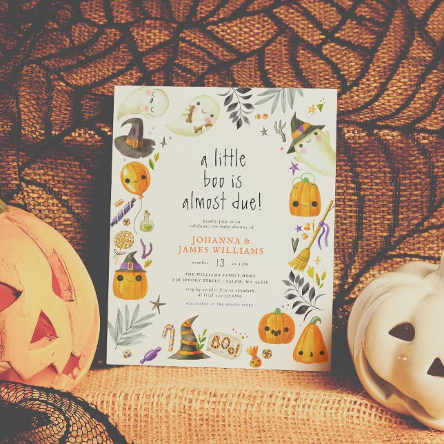 Lámina Budget Un Pequeño Boo Ghost Halloween Baby Shower (Subido por el creador)