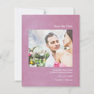 Lámina Budget Wedding Announcement Photo Metallic Effect