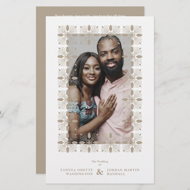 Lámina Budget Wedding Golden Effect Fancy Ornament Lace (Anverso / Reverso)