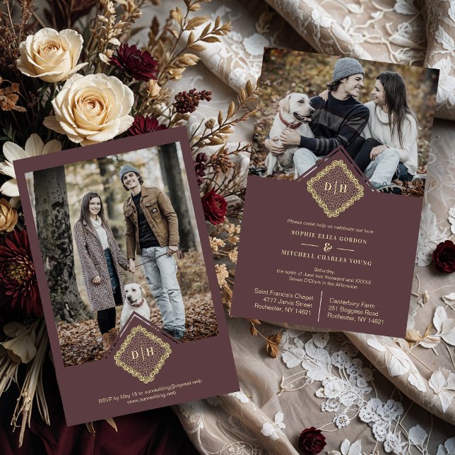 Lámina Budget Wedding Initials 2 Photos Lace Elegant (Budget Wedding Initials 2 Photos Lace Elegant
Budget Wedding Initials Ornamental Lace Sophisticated.)