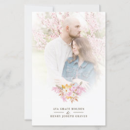 Lámina Budget Wedding Pink Flowers & Branches Bouquet