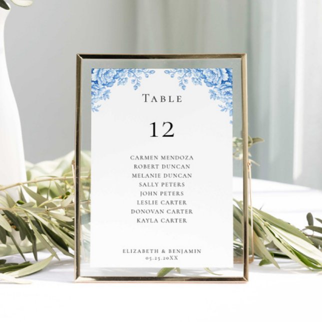 Lámina Budget Wedding Seating Chart Table Chinoiserie (Subido por el creador)