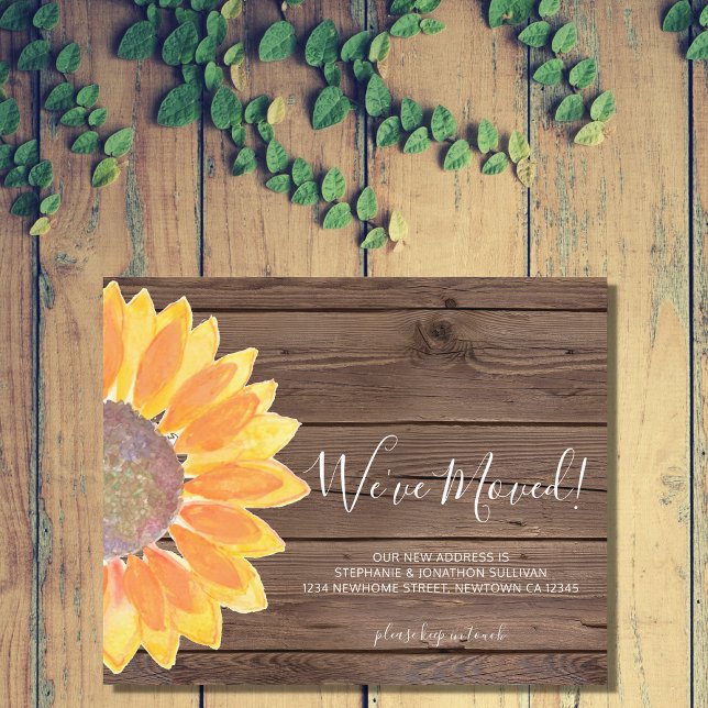 Lámina Budget We've Moved Sunflower Announcement Card (Subido por el creador)