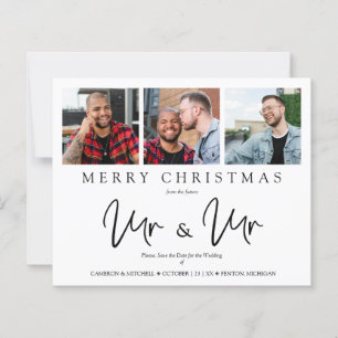 Lámina Budget Whimsical MR & MR Christmas Wedding Photo