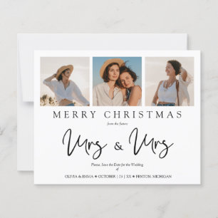 Lámina Budget Whimsical MRS & MRS Christmas Wedding Photo