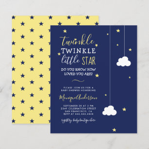 Lámina Budget Whimsical Twinkle Little Star Baby Shower