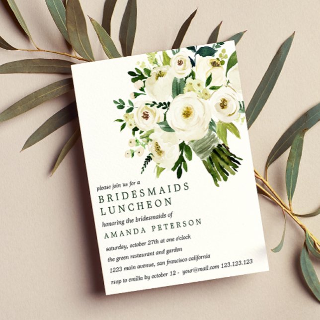 Lámina BUDGET White Bouquet Bridesmaids Boda del almuerzo (Subido por el creador)