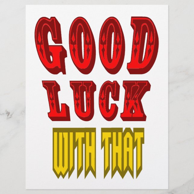 Lámina Buena Suerte Con Eso (Anverso)