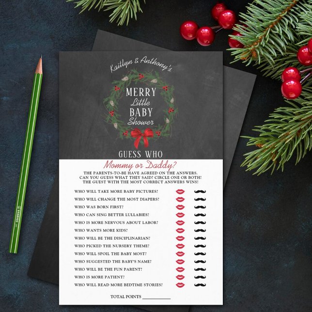 Lámina Buenos Navidades Baby Shower adivina quién juega (Subido por el creador)