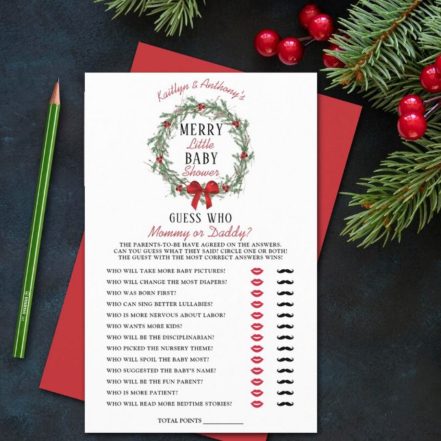 Lámina Buenos Navidades Baby Shower adivina quién juega (Subido por el creador)