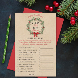 Lámina Buenos Navidades Baby Shower Adivinan El Precio