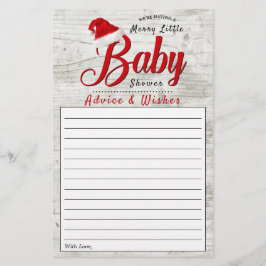 Lámina Buenos Navidades Consejos y deseos de Baby Shower