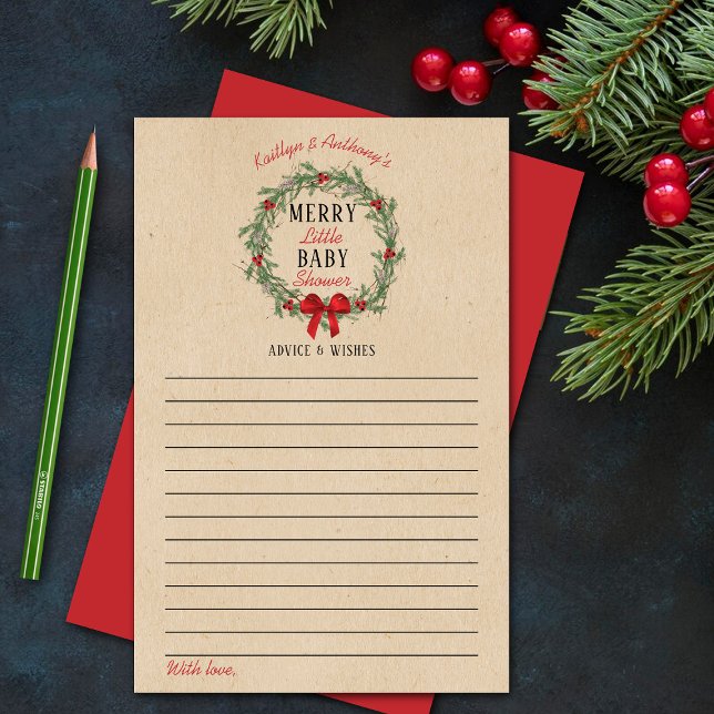 Lámina Buenos Navidades Consejos y deseos de Baby Shower (Subido por el creador)