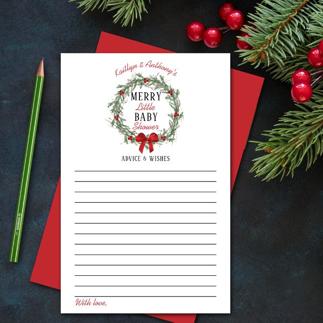 Lámina Buenos Navidades Consejos y deseos de Baby Shower (Subido por el creador)