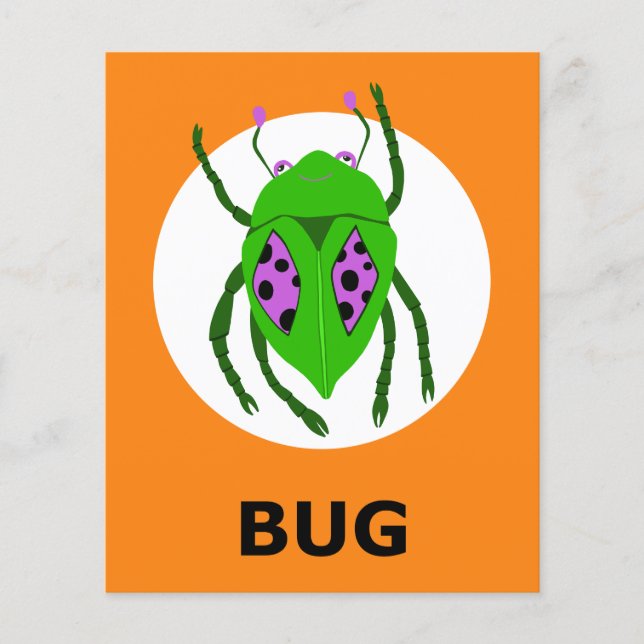 Lámina BUG Halloween Flashcard (Anverso)